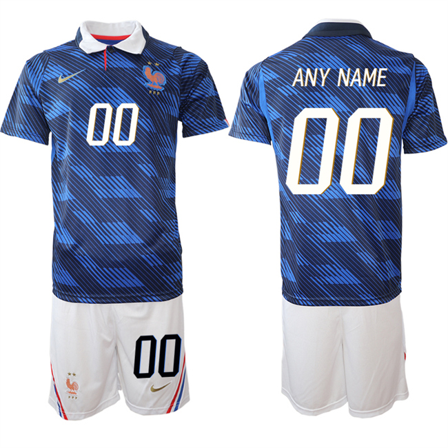 Men's France Custom Navy 2026 World Cup Home Soccer Jersey Suit
